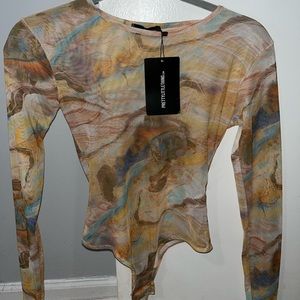 Pretty Little Thing Mulitcolor/Sheer Bodysuit
